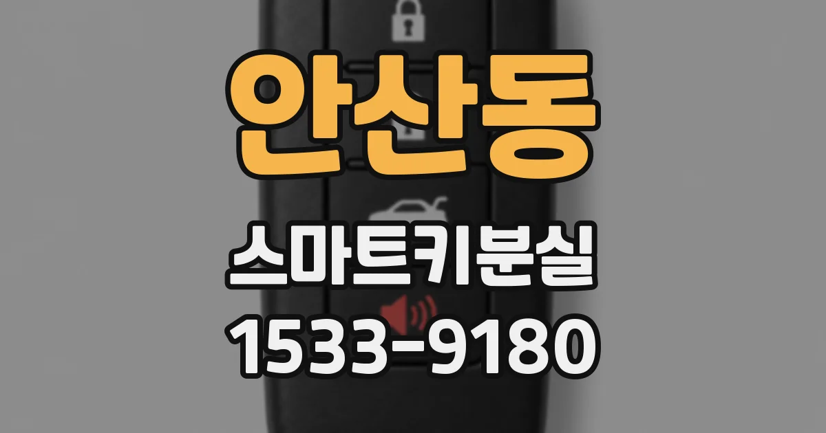 안산동 스마트키분실