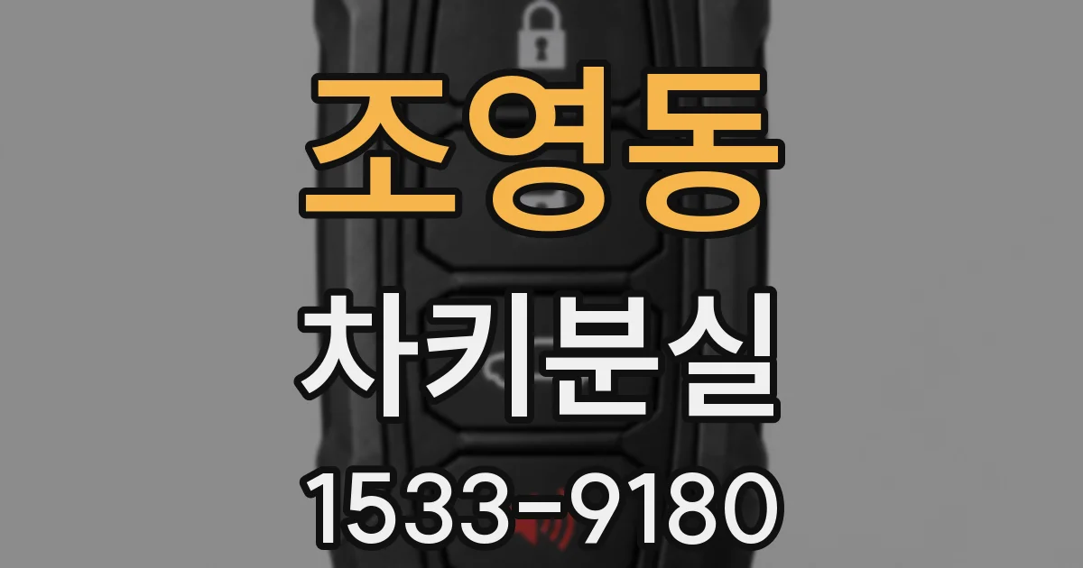 조영동 차키분실