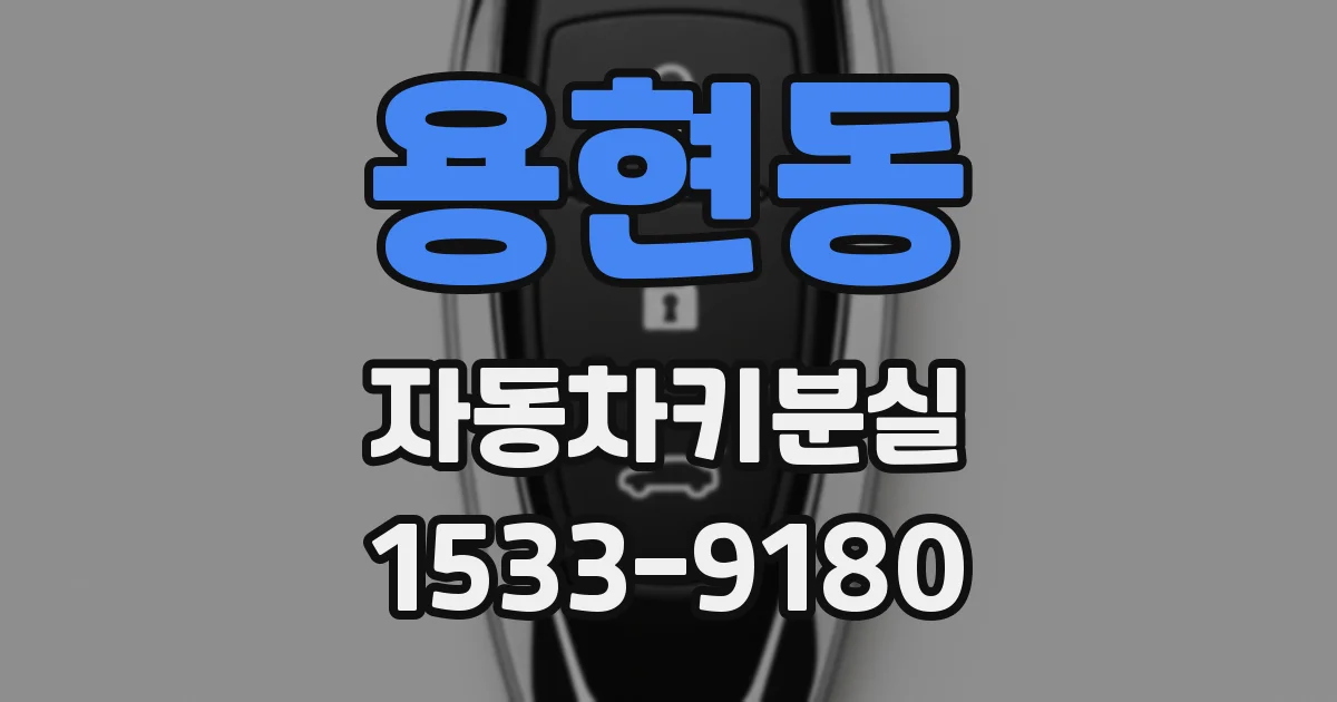 용현동 자동차키분실
