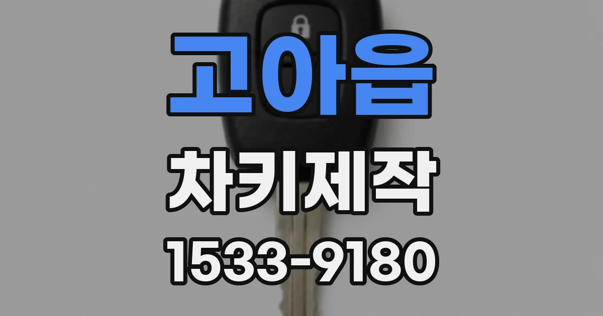 고아읍 차키제작