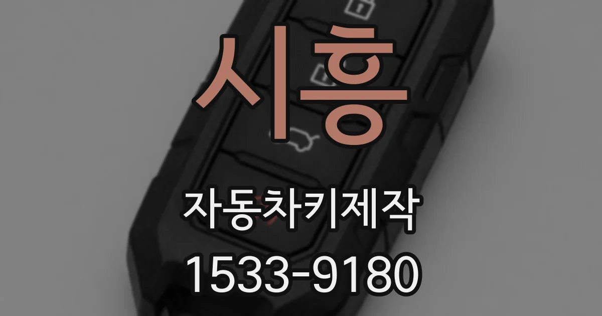시흥 자동차키제작