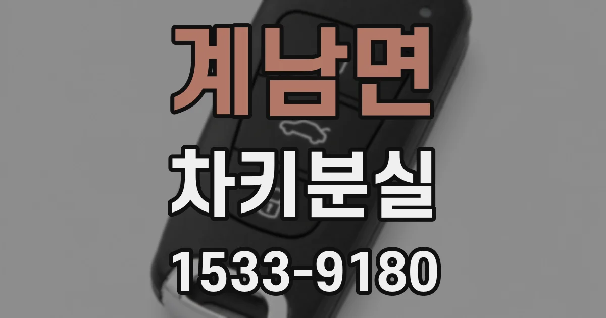 계남면 차키분실