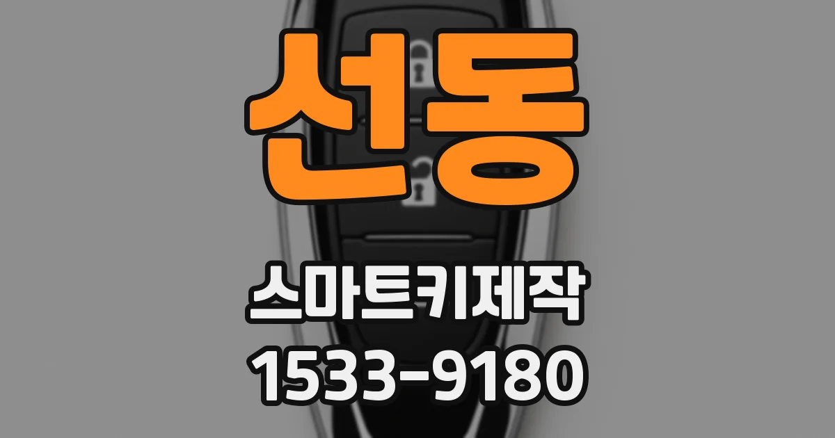 선동 스마트키제작