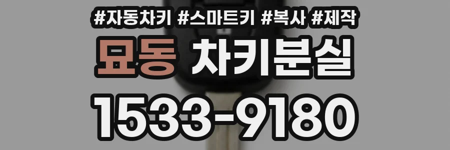 묘동 차키분실