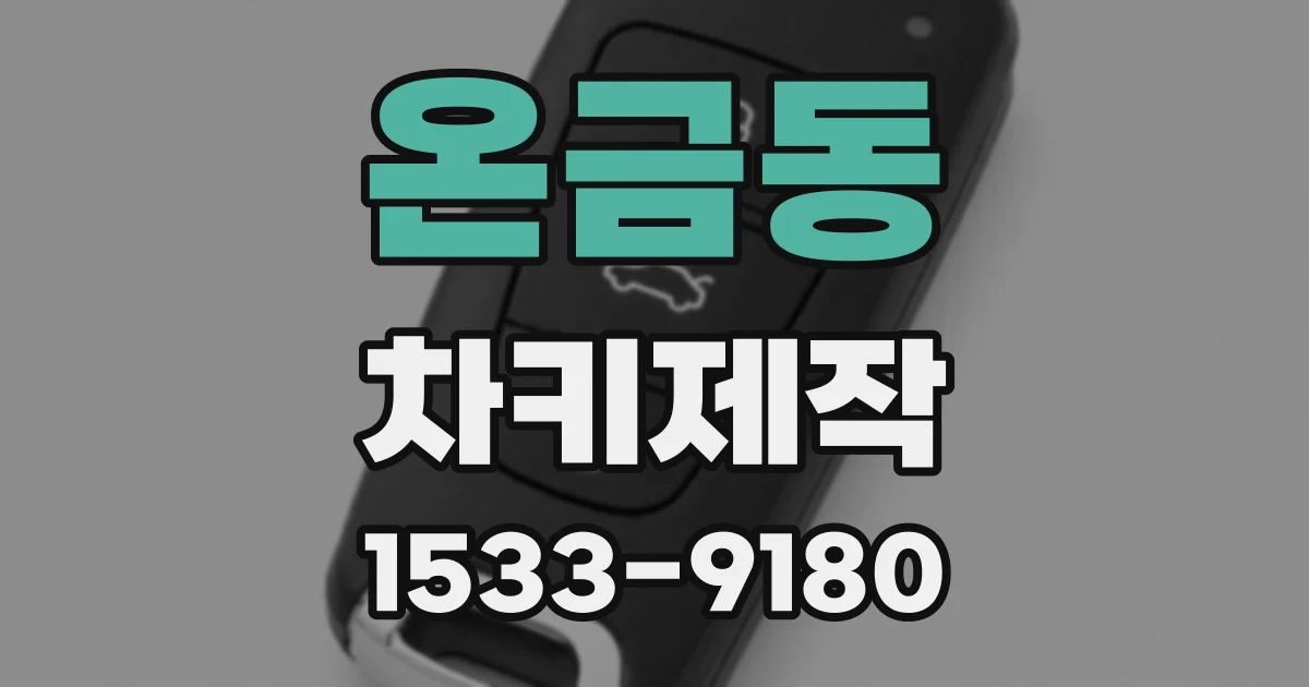 온금동 차키제작
