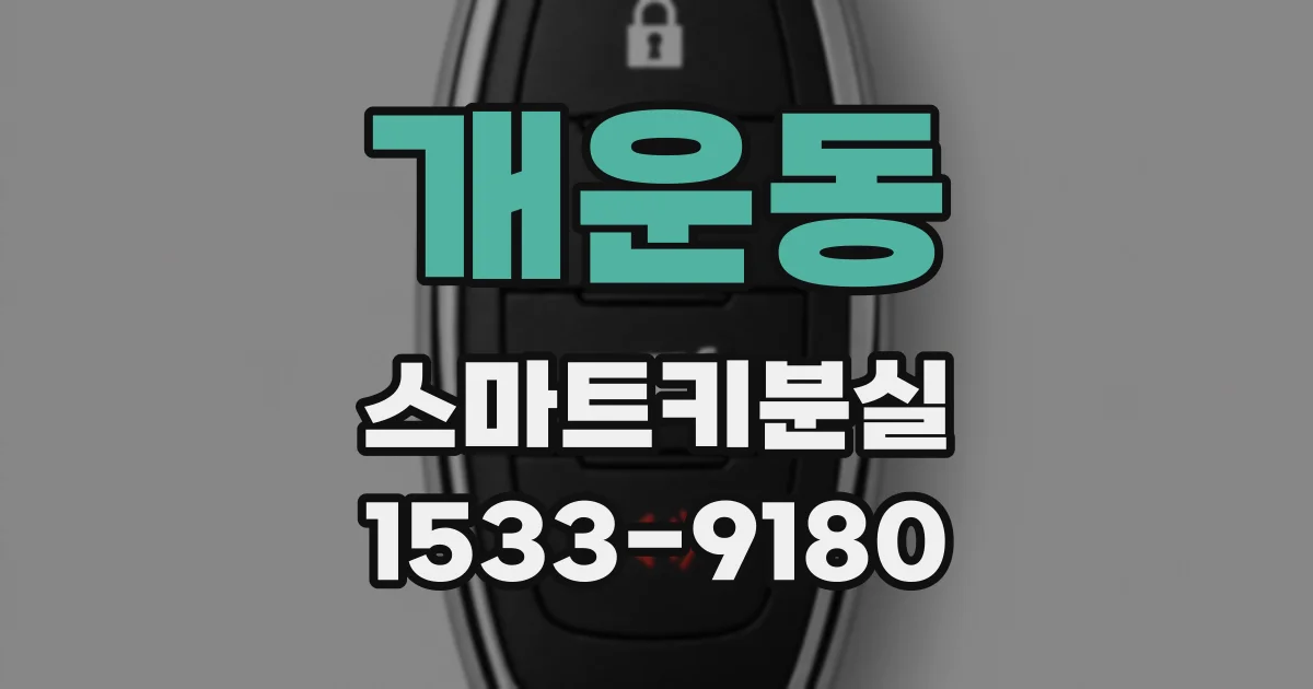 개운동 스마트키분실