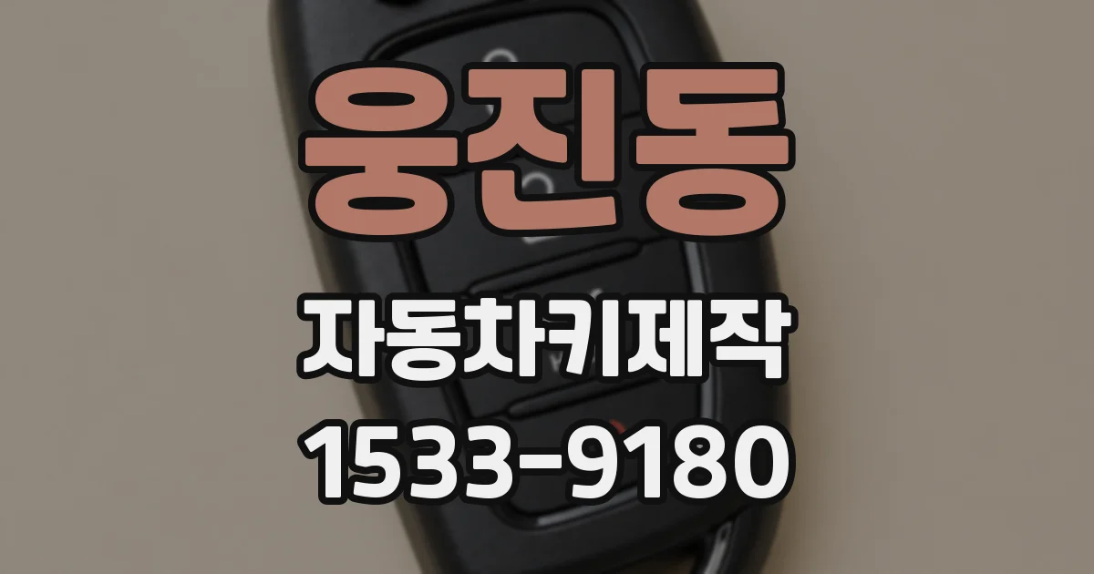 웅진동 자동차키제작
