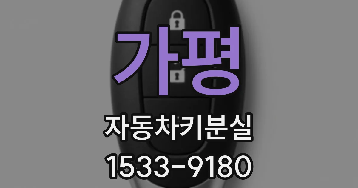 가평 자동차키분실