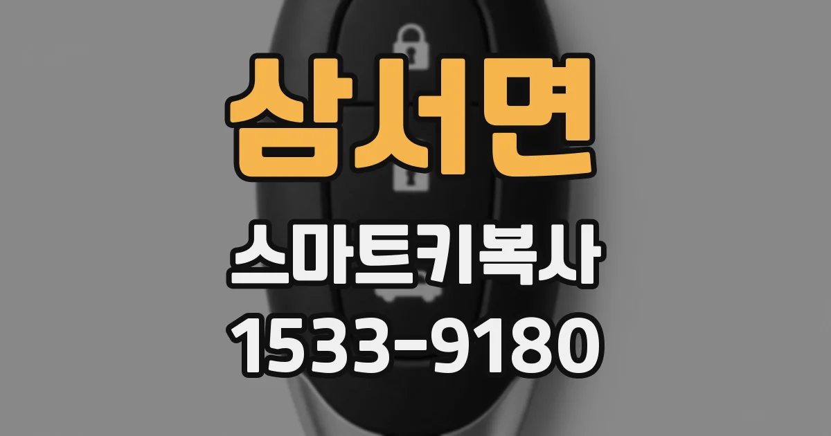 삼서면 스마트키복사