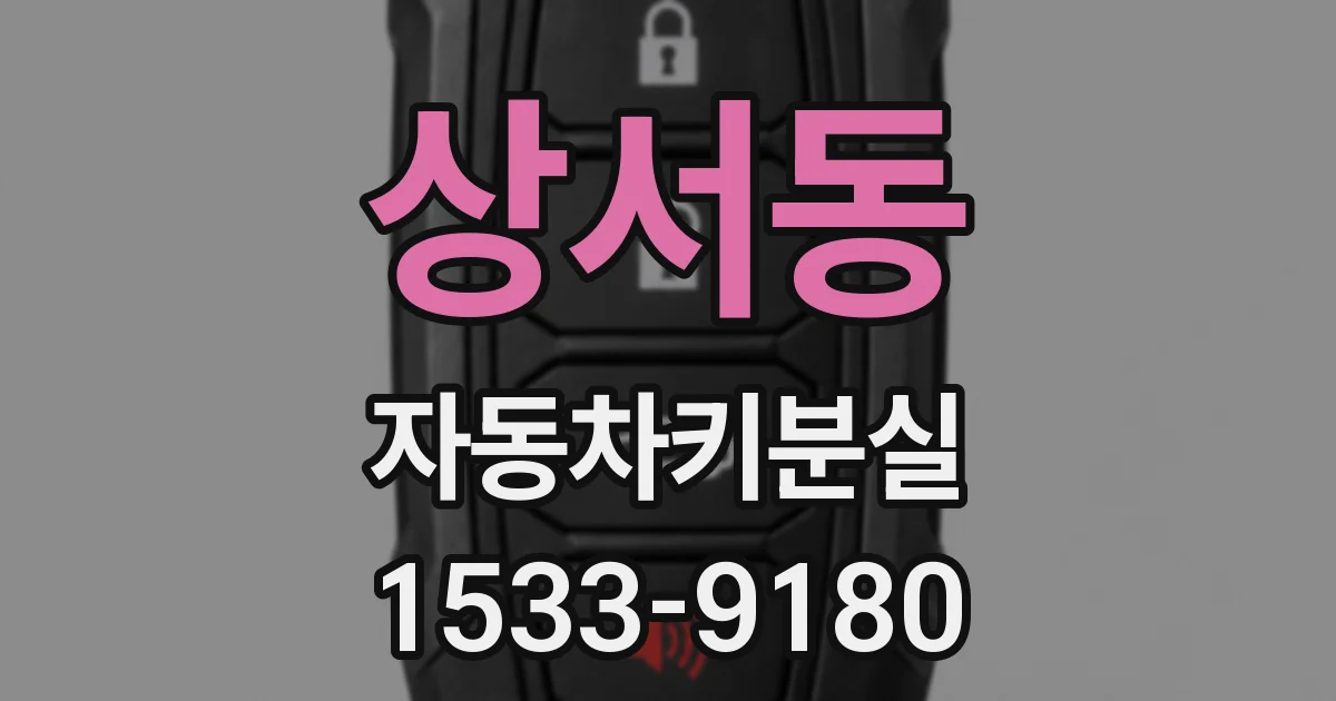 상서동 자동차키분실