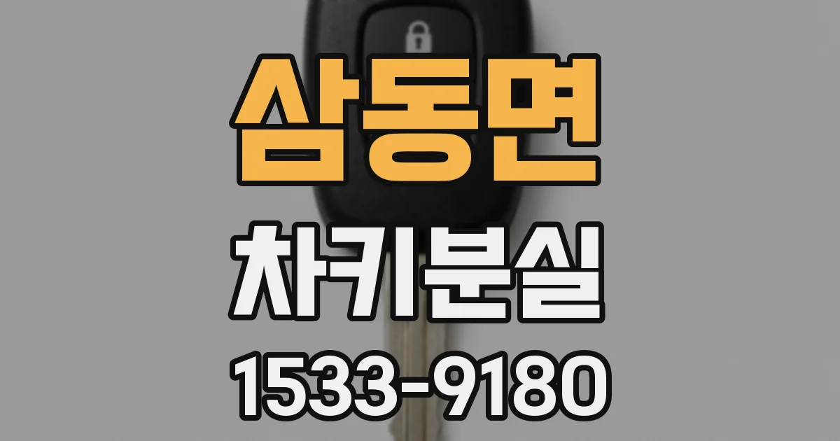 삼동면 차키분실