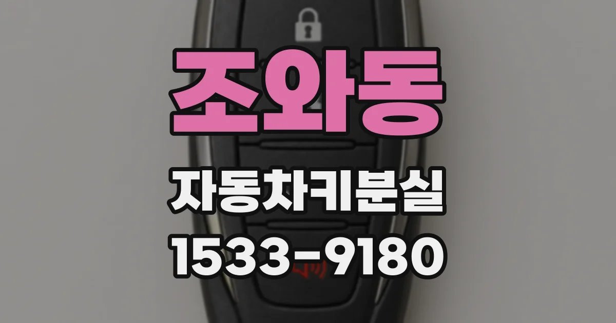 조와동 자동차키분실