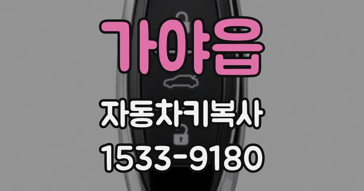가야읍 자동차키복사