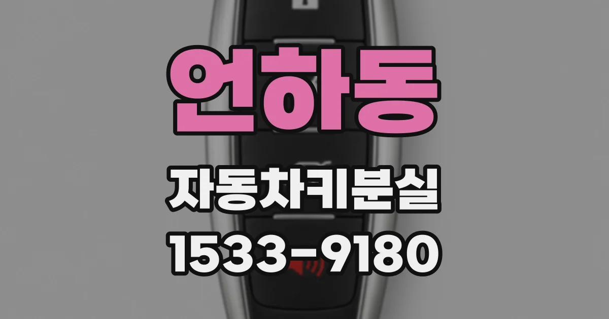 언하동 자동차키분실