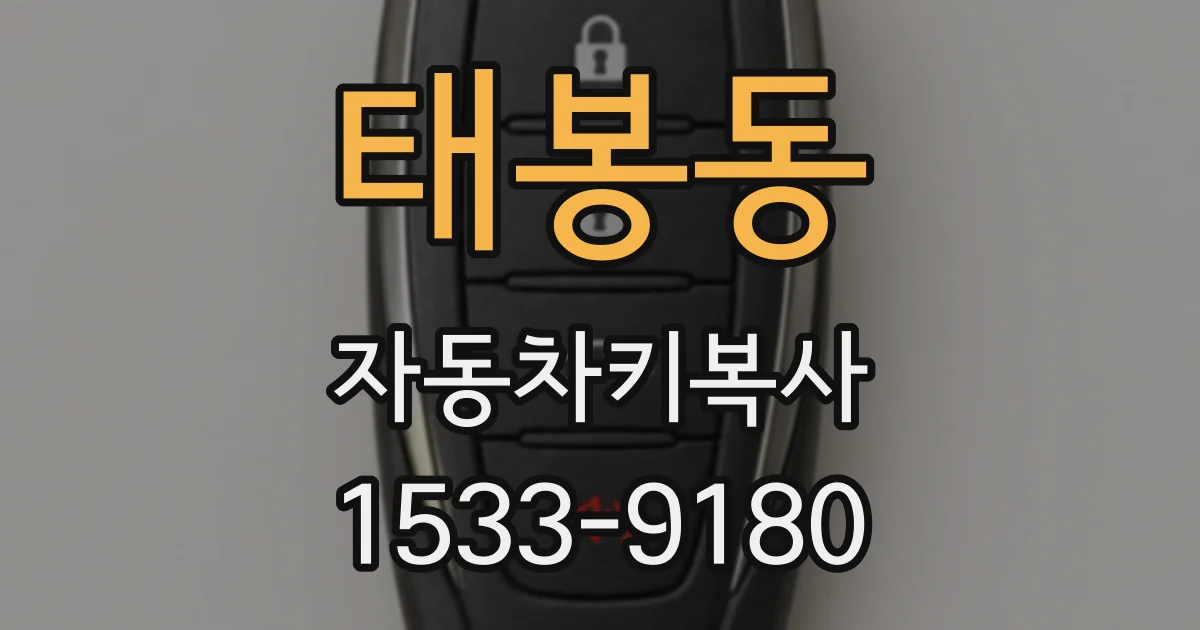 태봉동 자동차키복사