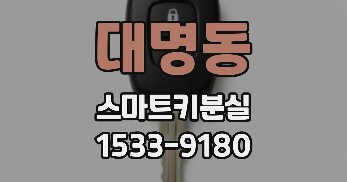 대명동 스마트키분실