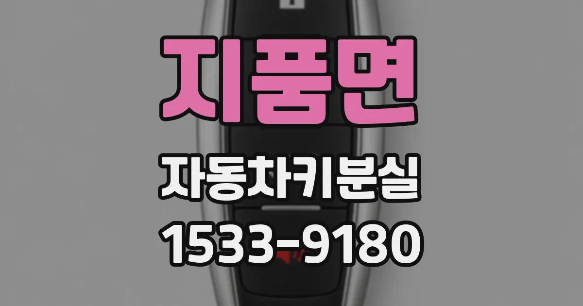 지품면 자동차키분실