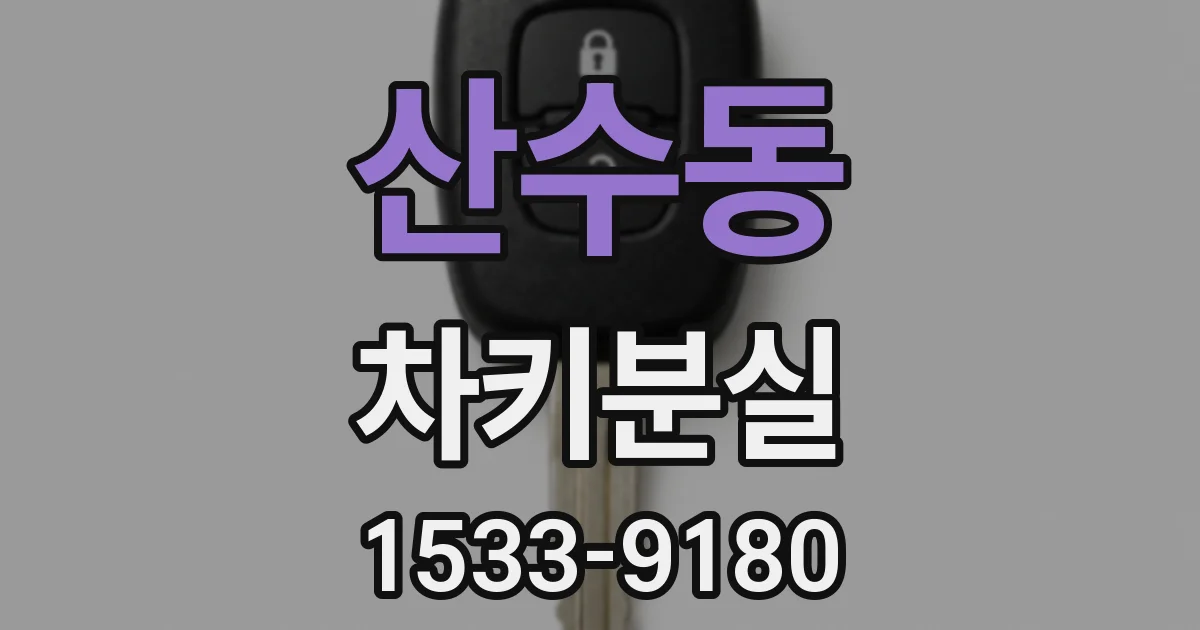 산수동 차키분실