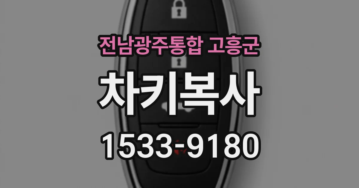 전남광주통합 고흥군 차키복사