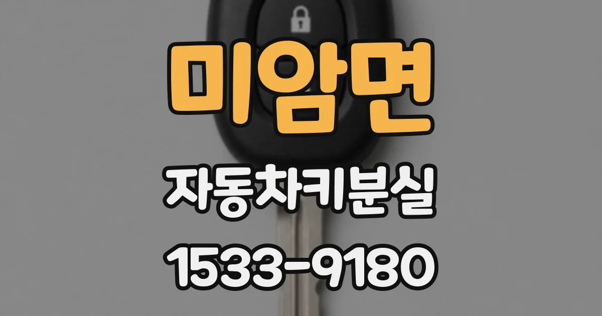 미암면 자동차키분실