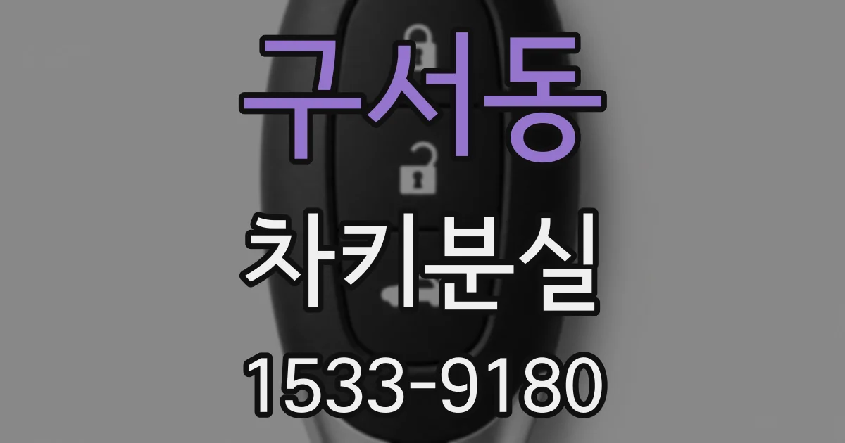 구서동 차키분실