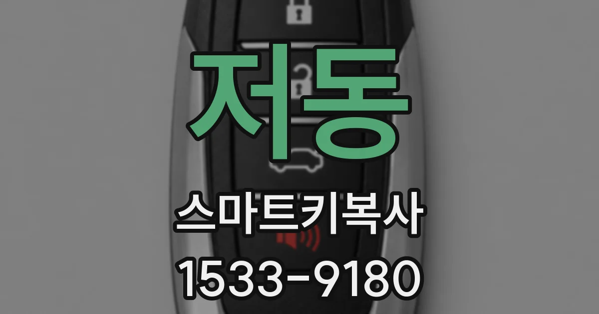 저동 스마트키복사