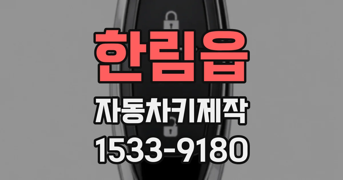 한림읍 자동차키제작