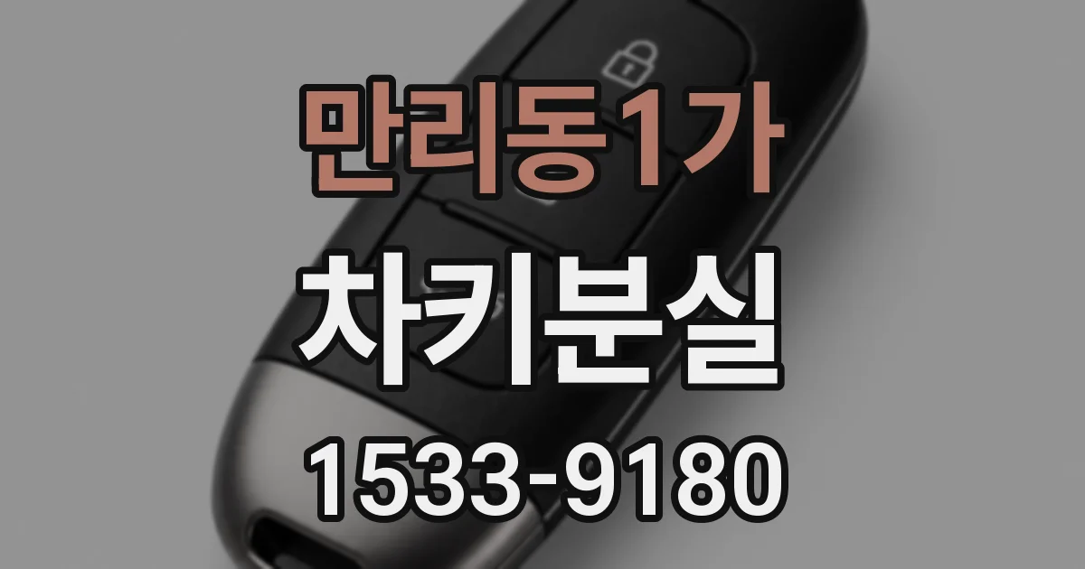 만리동1가 차키분실