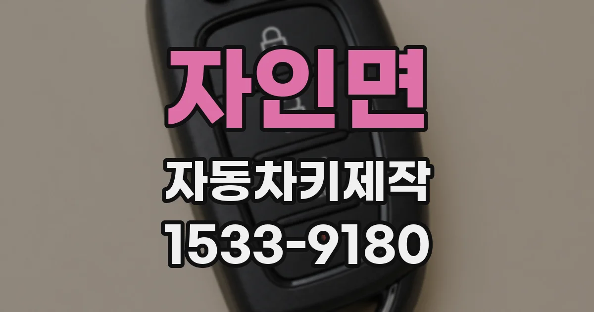 자인면 자동차키제작