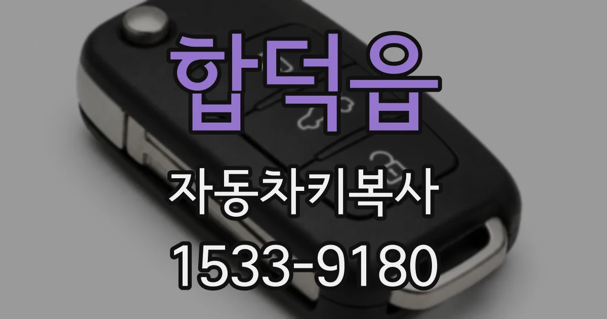 합덕읍 자동차키복사