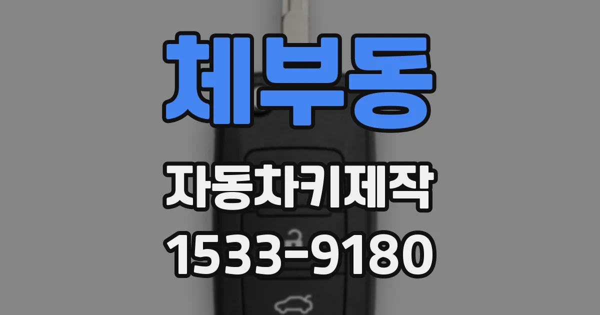 체부동 자동차키제작