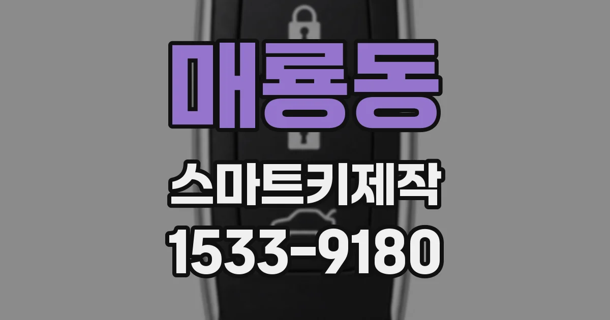 매룡동 스마트키제작
