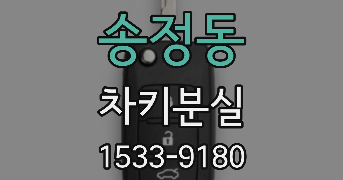 송정동 차키분실