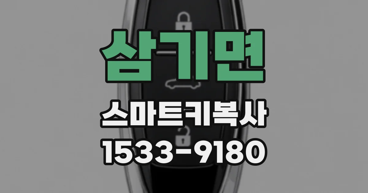 삼기면 스마트키복사