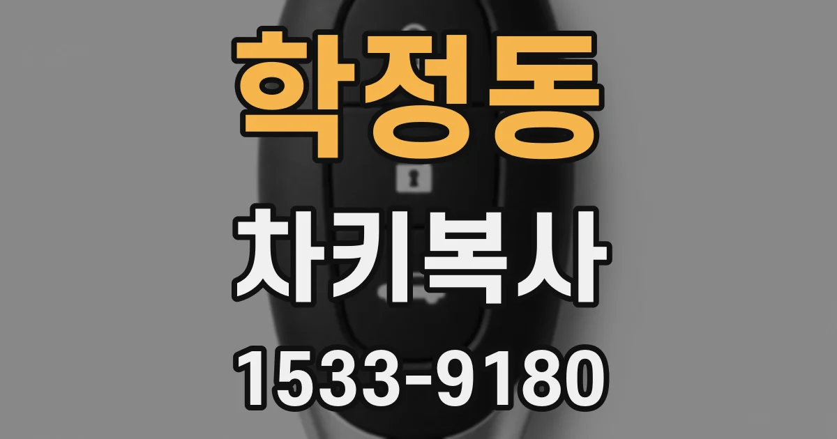 학정동 차키복사