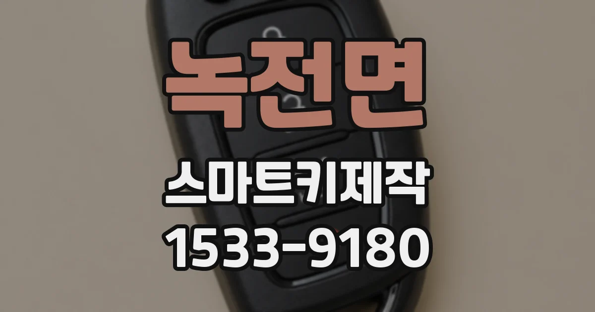 녹전면 스마트키제작