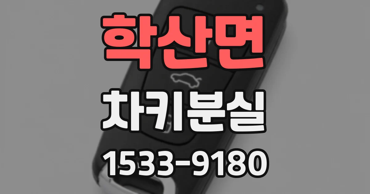 학산면 차키분실