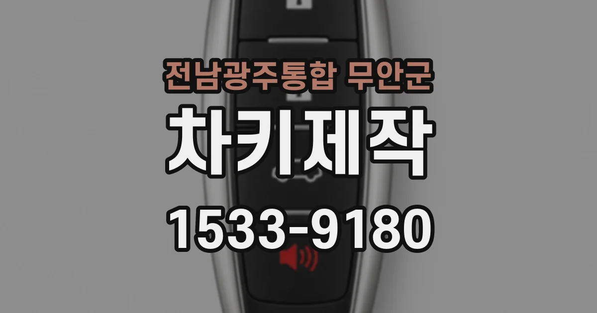 전남광주통합 무안군 차키제작