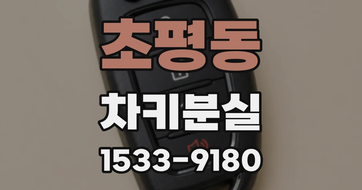 초평동 차키분실