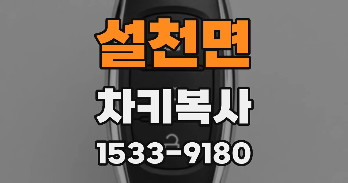 설천면 차키복사