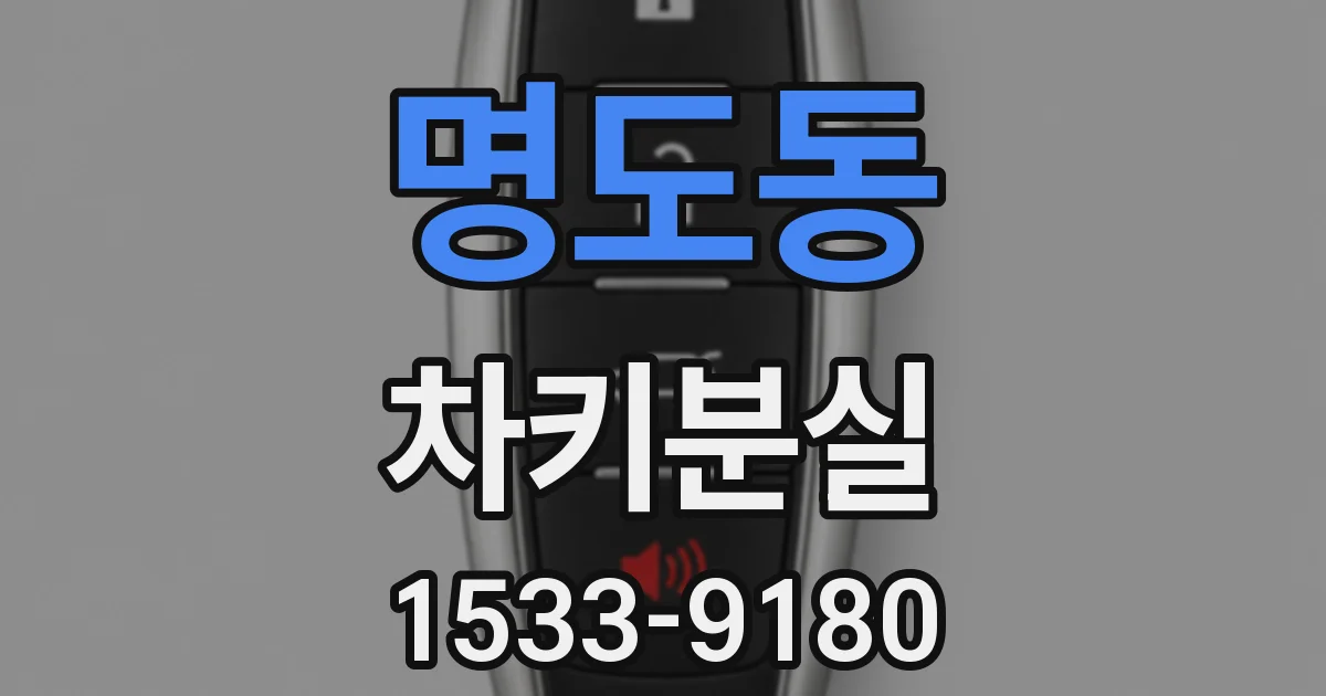 명도동 차키분실