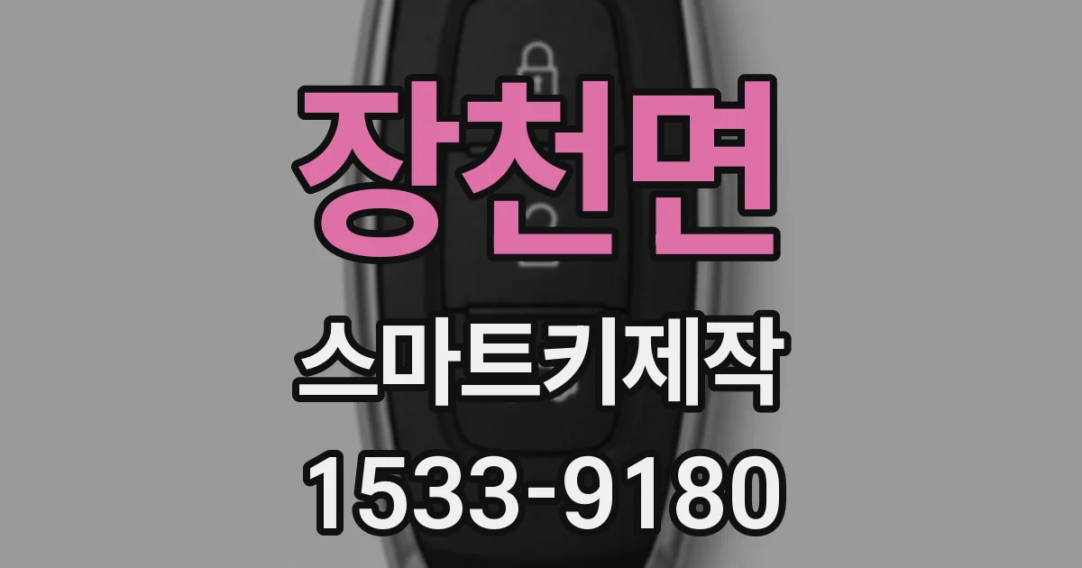 장천면 스마트키제작