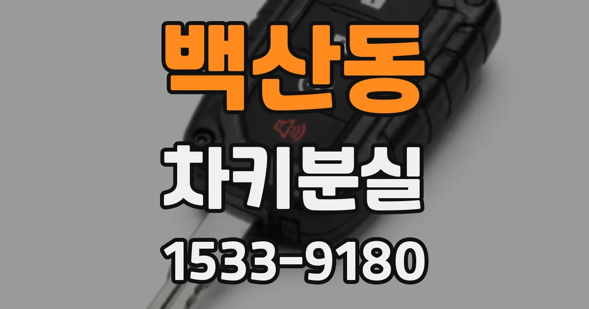 백산동 차키분실