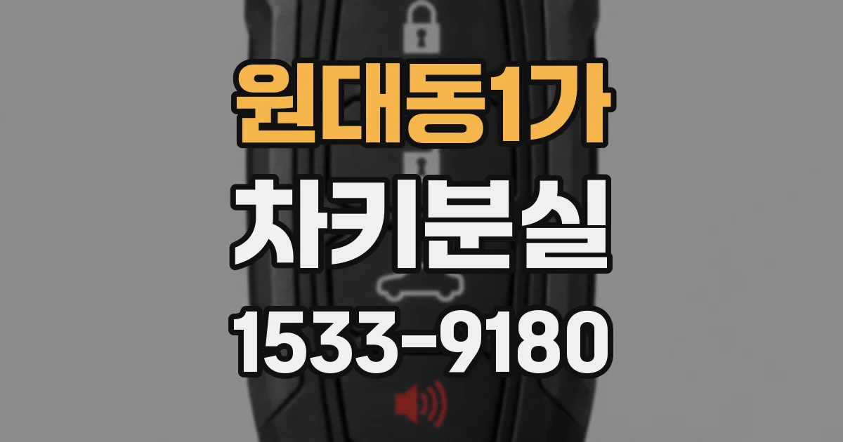 원대동1가 차키분실