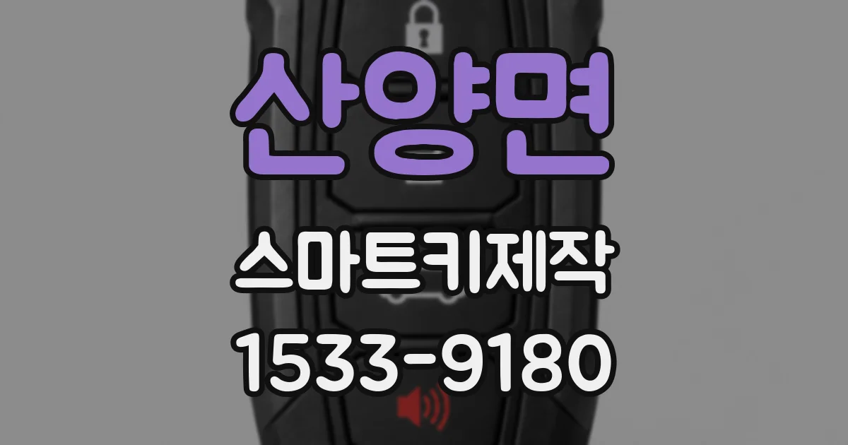 산양면 스마트키제작