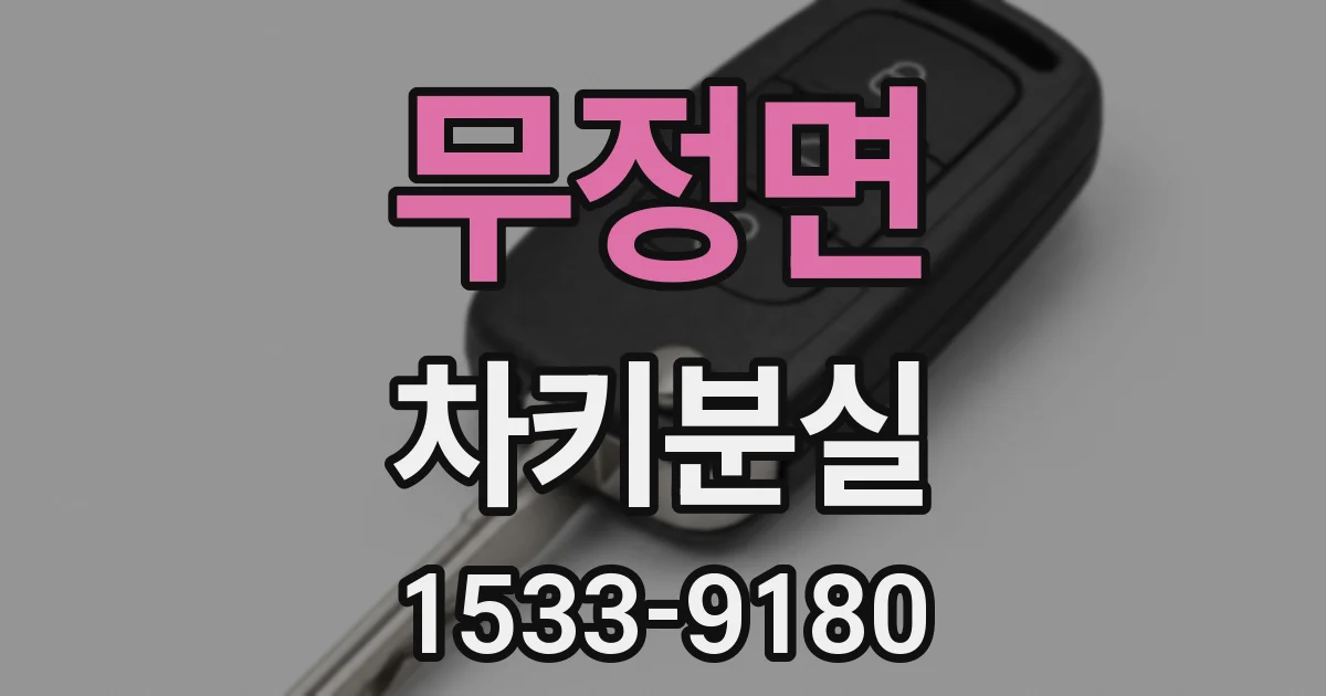 무정면 차키분실