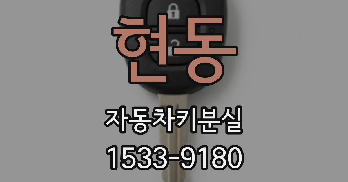 현동 자동차키분실