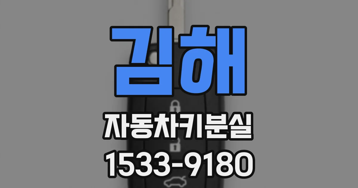 김해 자동차키분실