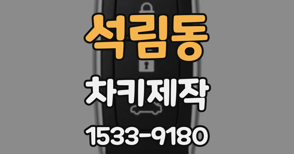 석림동 차키제작