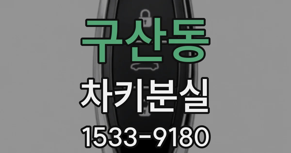 구산동 차키분실